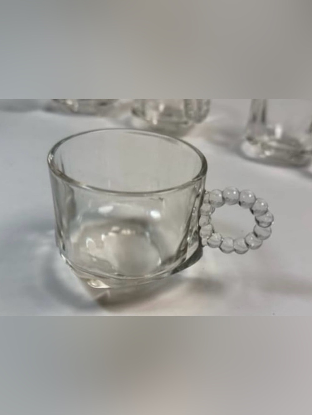 Vintage Hazel Atlas Orchard Crystal Snack, Sip and Smoke platters cups - Picture 8 of 8